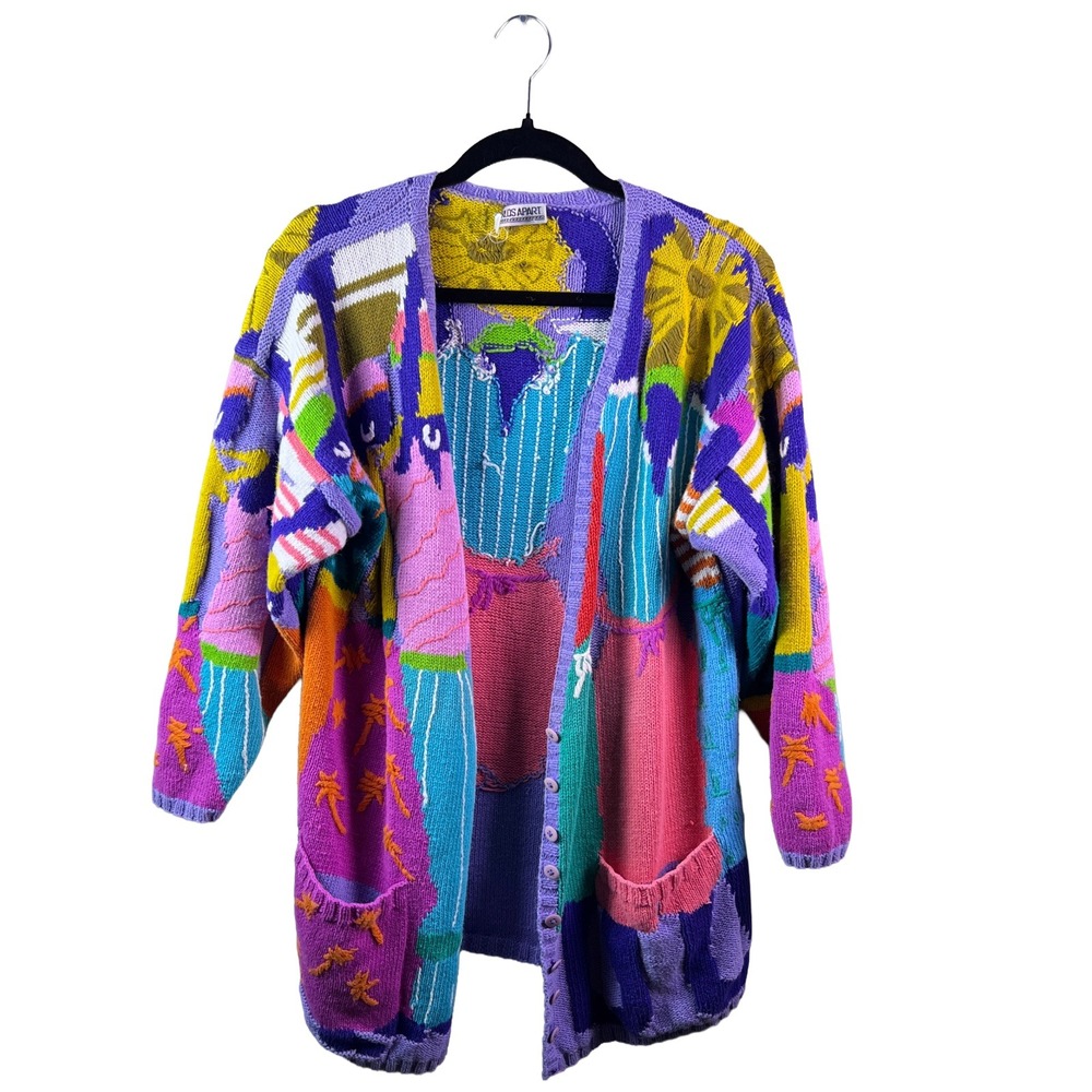 Worlds Apart Cardigan Sweater 90s Women's L Whimsigoth Boho